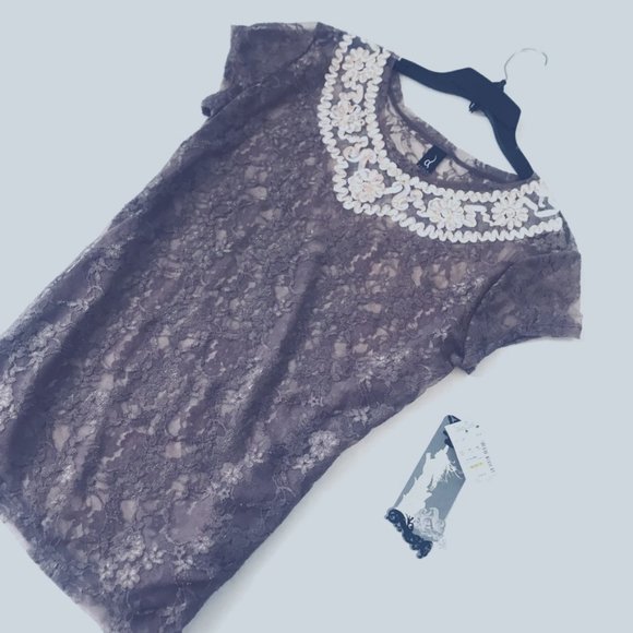 NWT Sheer Knit Short Sleeve Top SZ XL - Picture 6 of 7